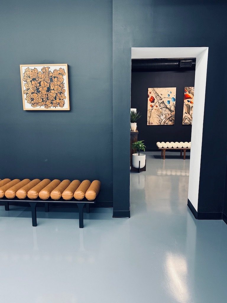 PLNTBSD Highland Park lobby art gallery
